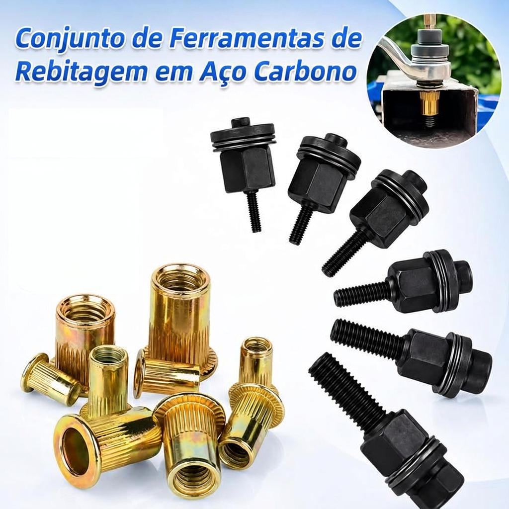 Kit Rebitador Profissional Completo Forte Compacto