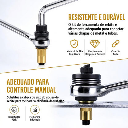 Kit Rebitador Profissional Completo Forte Compacto