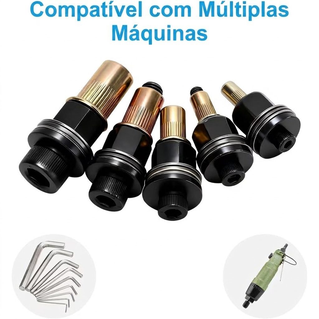 Kit Rebitador Profissional Completo Forte Compacto
